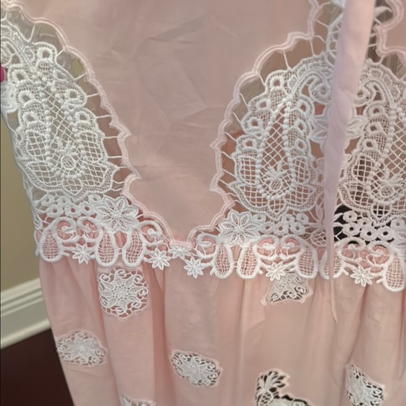 Miguelina Pink Lace Maxi Dress - Picture 3 of 15